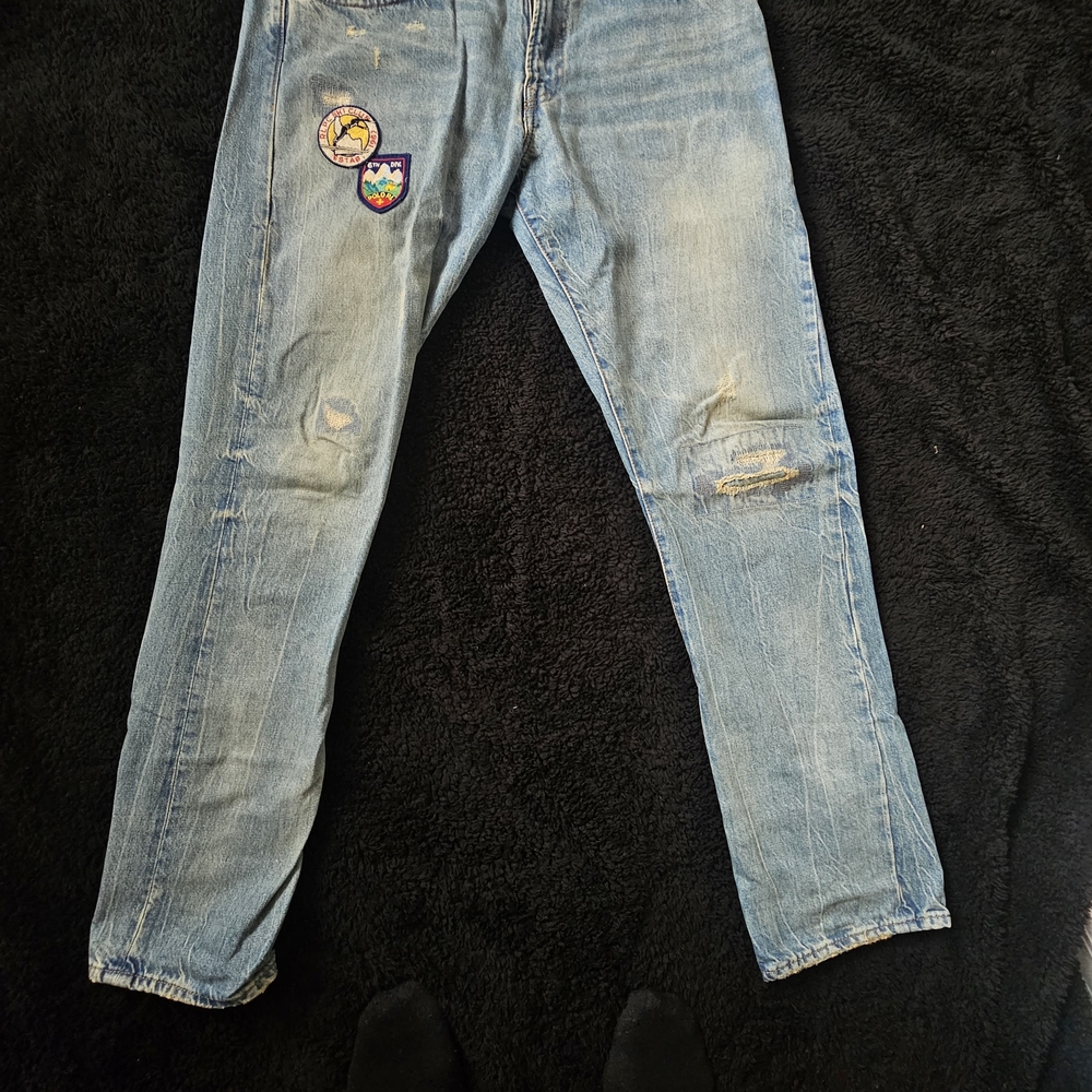 Polo Ralph Lauren Light Blue Jeans with Patches
